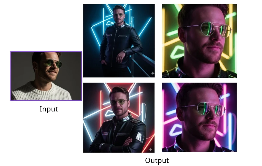 Neon Light Portrait
