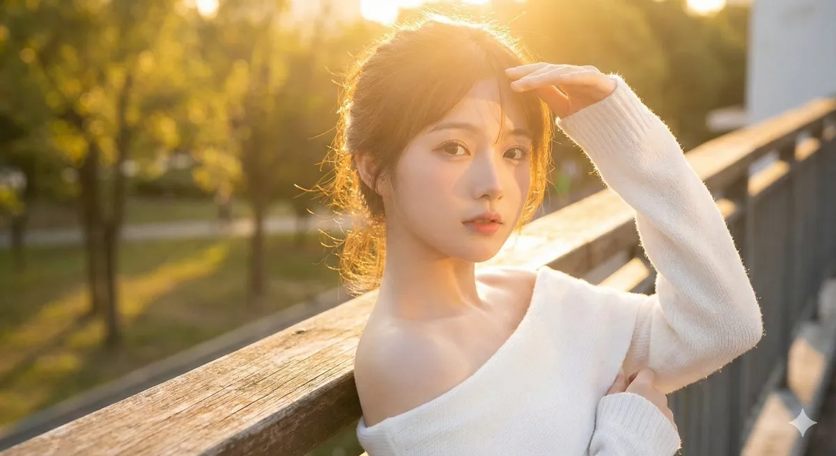 Golden Hour Backlight Portrait